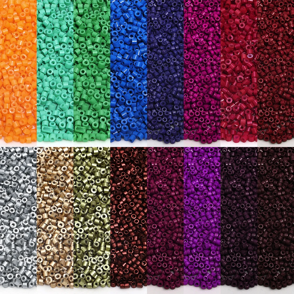 10/50g Glas Rocailles Candy Farbe Rohr Mini Lose Glas Reis Perle Für Schmuck Machen DIY Handgemachte Halskette armband Finden