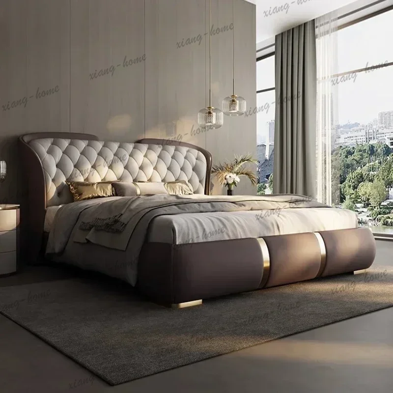FG 180x200cm Bedroom King Size Bed Home Frames With Head Board Furnituredouble Bed Full Marriage Bedrooms Dorm Room Essential Fu