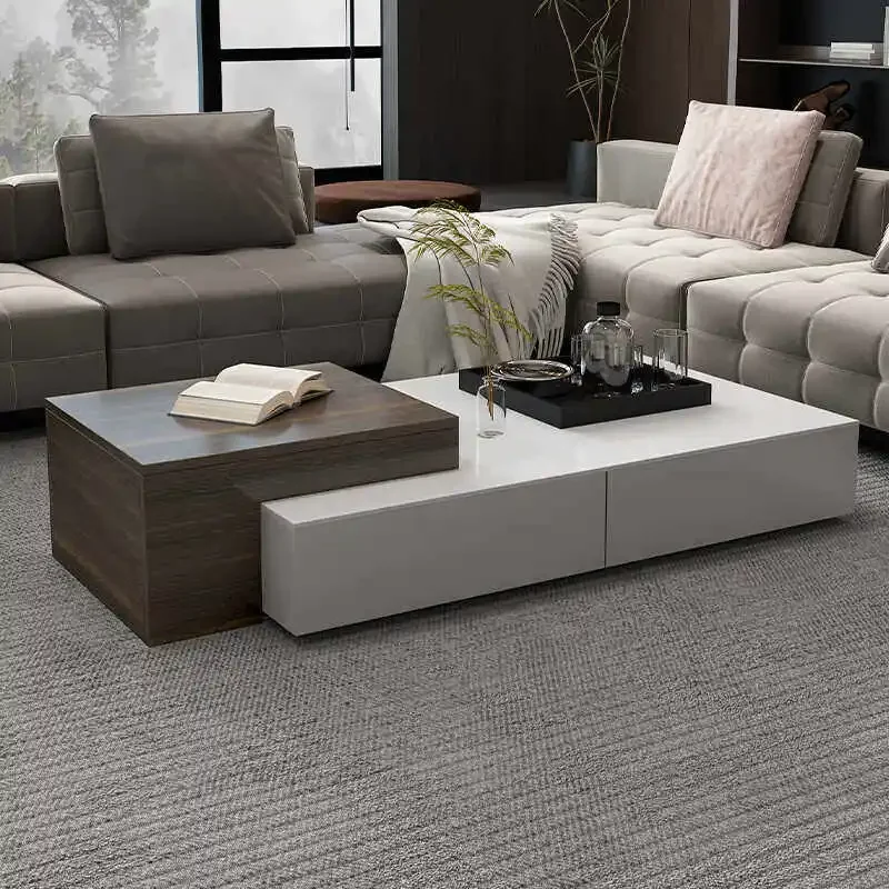 Gray Rectangular Coffee Tables Storage Black Nordic Vintage Coffee Tables Designer Japanese Mesa De Centro Furniture For Home