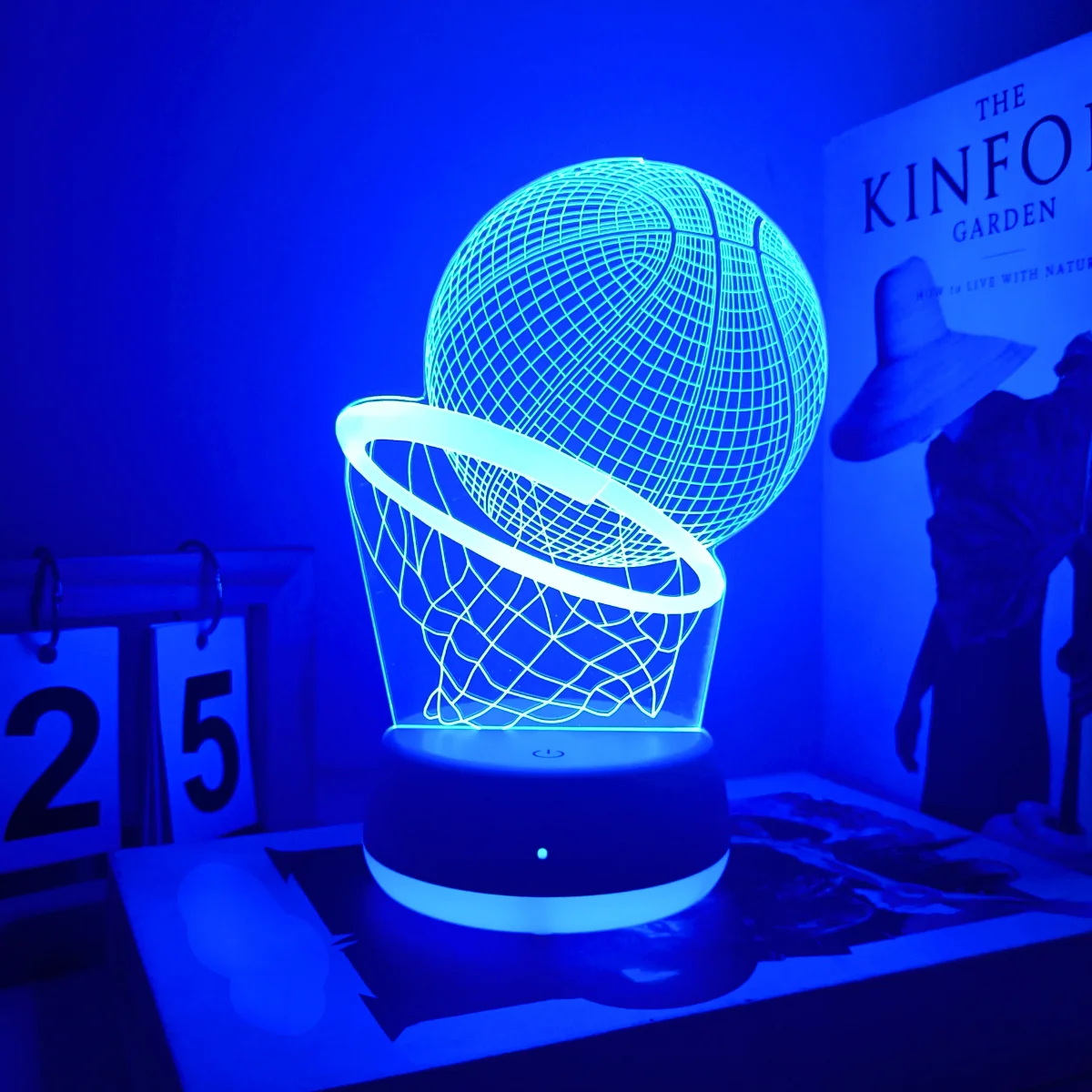 

1pc basketball themed bedside night light, creating a comfortable atmosphere, the perfect desktop light for sports enthusiasts