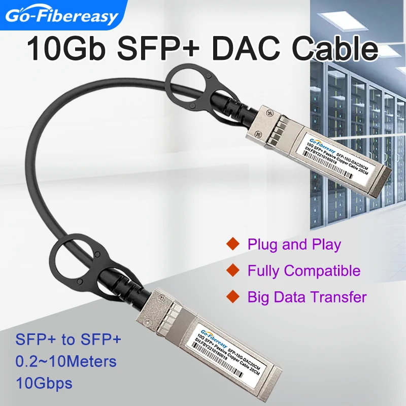 

Compatible HPE J9281C/Aruba SFP 1Gb/10Gb DAC Cable 0.2m,1~3m Passive Direct Attach Copper Twinax Cable For HP/ARUBA Fiber Switch