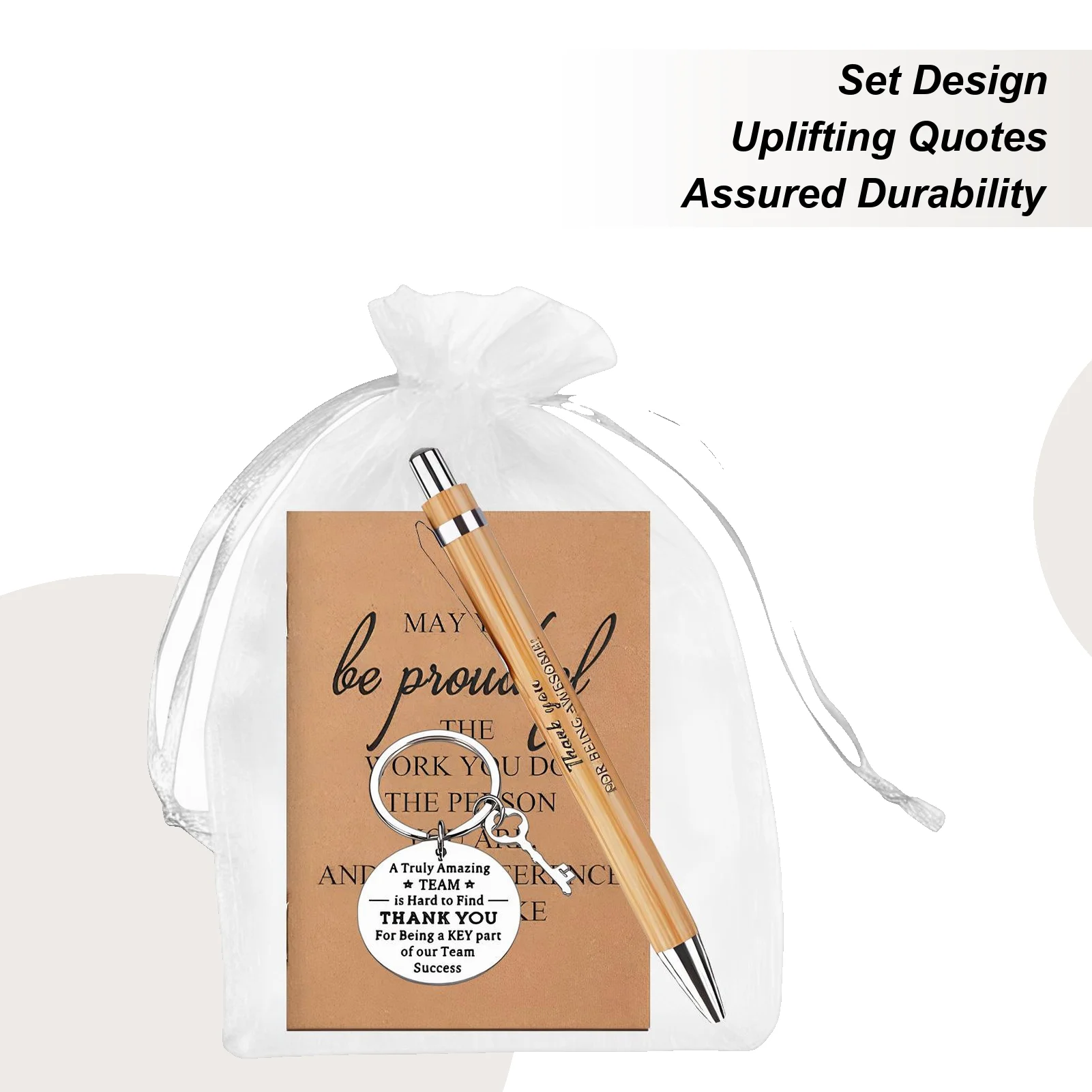 

Мотивационный брелок с признательностью для персонала с тетрадью и ручкой, который может быть гордостью работать, вы делаете для офисных коллег