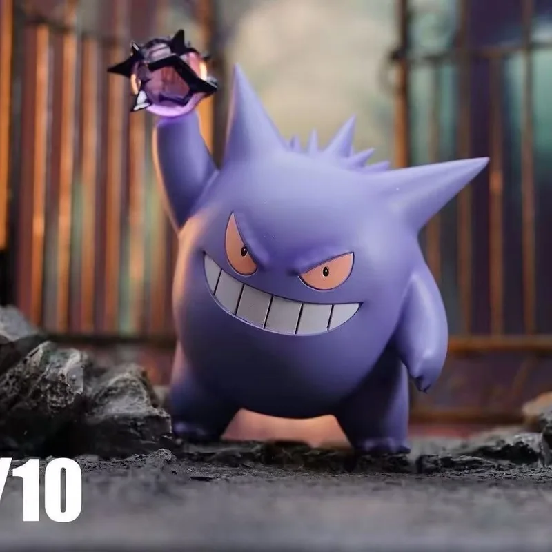 Pokemon Mini Action Figure Anime Figures for Car Ornament Room Decoratio Transparent Gengar Figurine Birthday Gift CollectionToy image 4