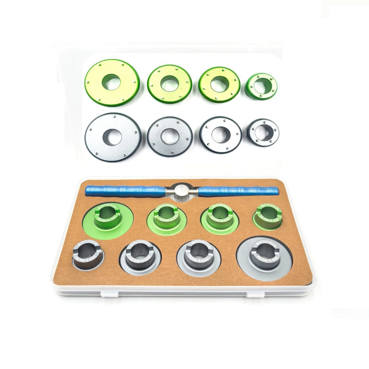 1 Set Hand Wrench Watch Back Case Opener +4 Grooved Dies 20mm 30mm 33mm 42mm Repair Tool Set For Omega Seamaster Back Case Open