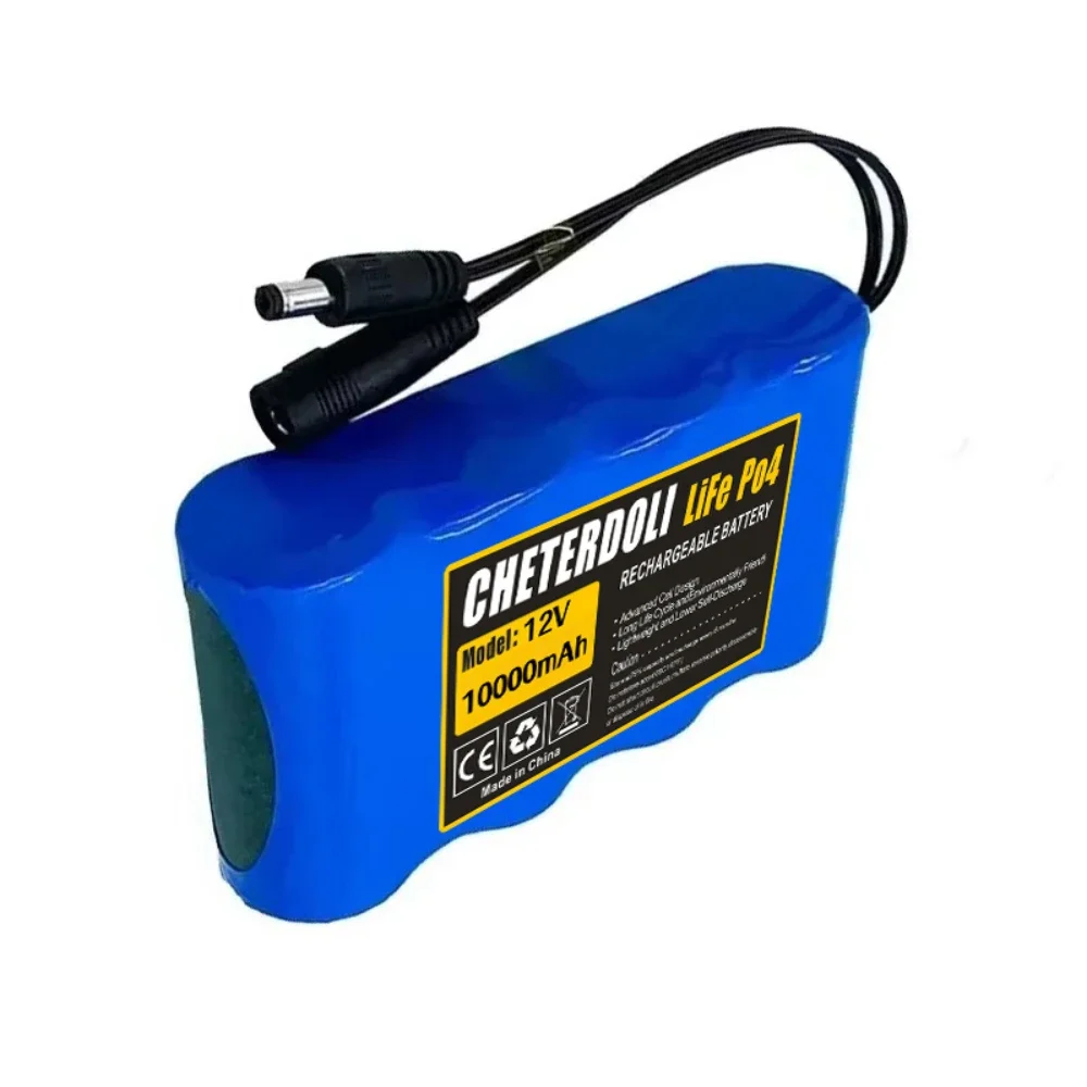 

32700 LiFePO4 Battery Pack 4S1P 12V 10Ah with 4S Balanced BMS Rechargeable for Electric Boat Uninterrupted Power Supply UPS