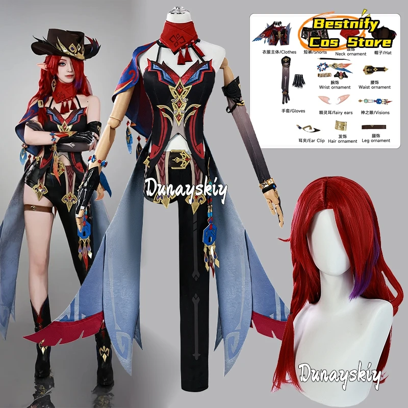 Chasca Costume Cosplay Gioco Genshin Impact Chasca Cos Outfis Parrucca Vestito Set Completo Puntelli Uniforme Tlalocan Per 2025 Parti Anime