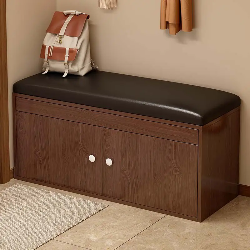 

Wooden Organizer Shoe Cabinet Storage Living Room Bench Display Designer Luxury Shoe Shelf Modern Zapatero Entrance Furniture