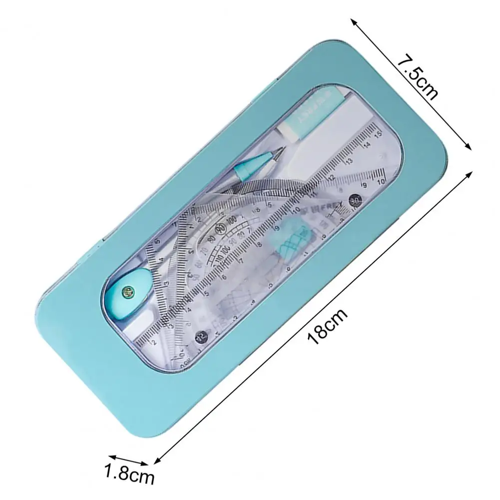 Imagem -06 - Estudante Calculadora Escala Clara Jogos de Geometria Precisos Medição Precisa Papelaria Escolar Pcs por Conjunto