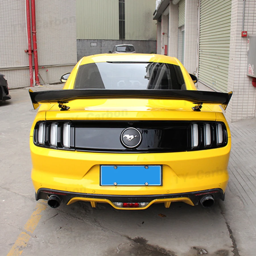 Real Carbon Fiber Rear Spoiler Wings for Ford Mustang GT V8 V6 APR Style 2015-2024 Car styling Bodykit FRP