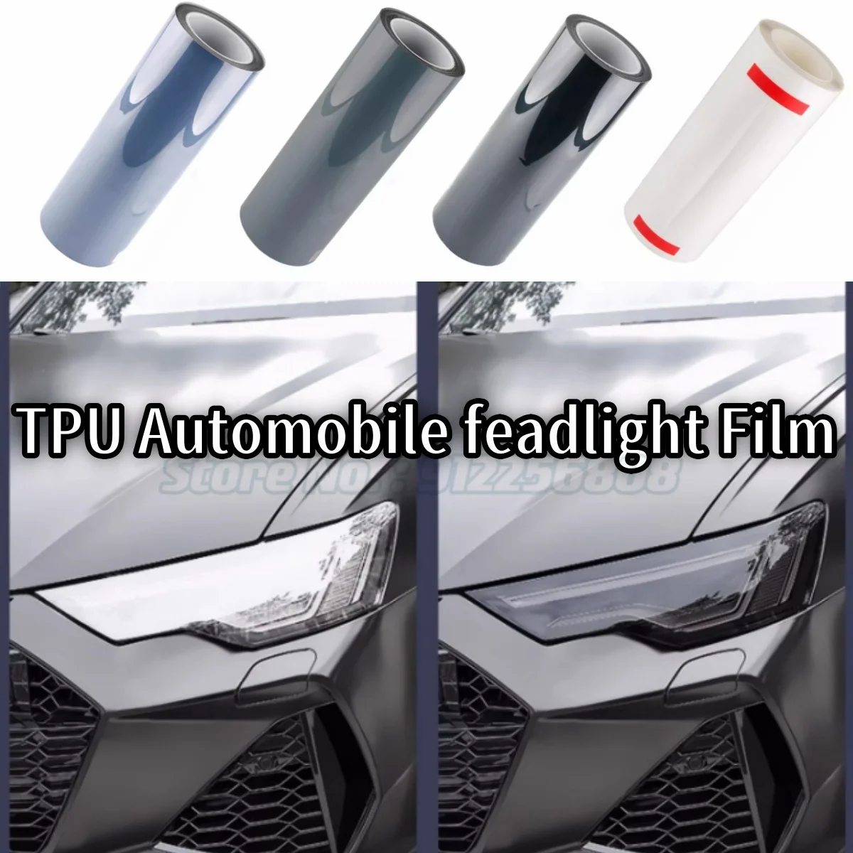 PPF Paint Protection Photochromic Film UV Color Change Headlight Protection Film Self-healing Anti-scratch Film Accessories TPU