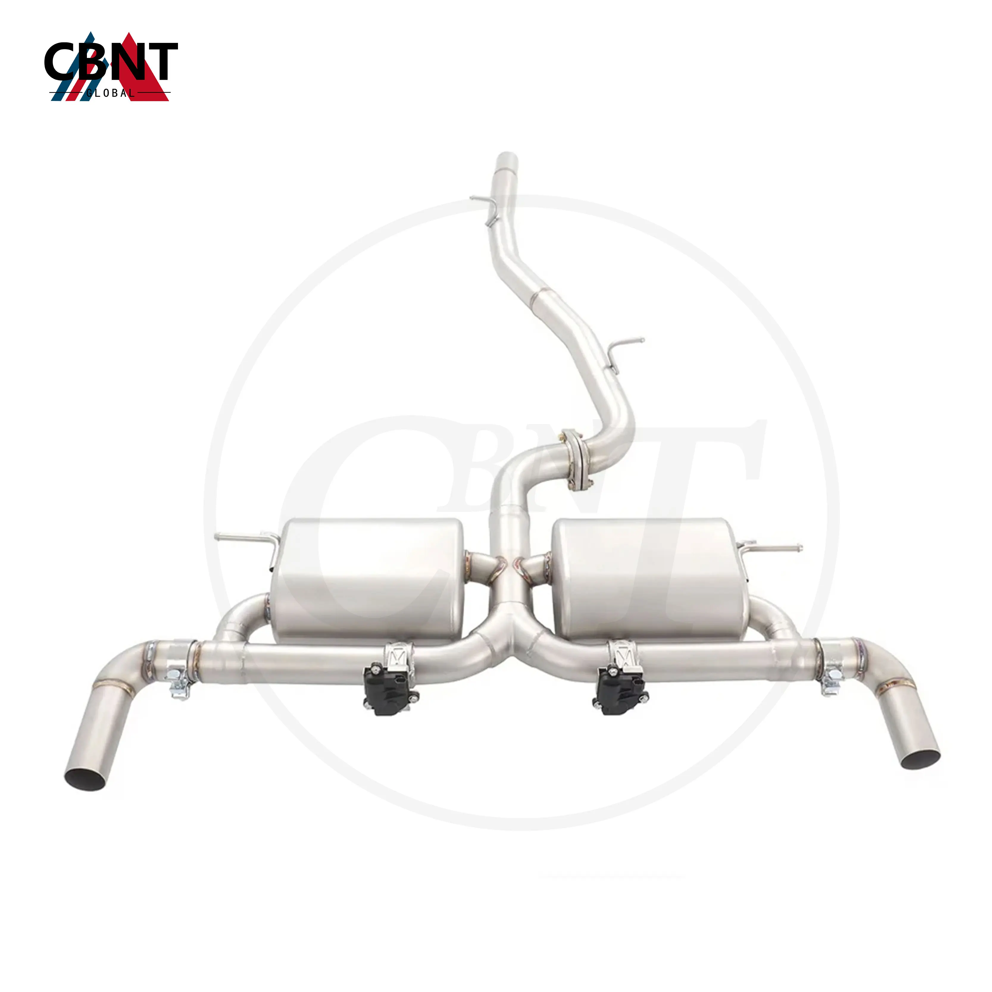 CBNT Valved Exhaust-pipe for VW Tiguan R-line 2.0T Tuning Catback with Valve Muffler SS304 Stainless Steel Exhaust System