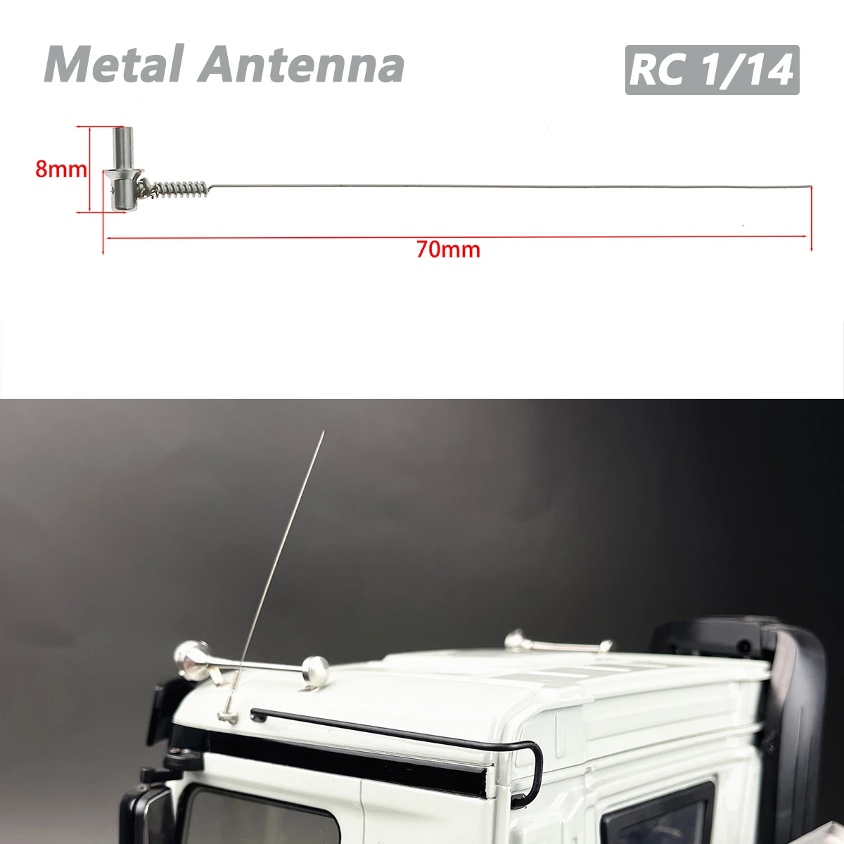 1/14 RC Modell Metallantenne für 1/14 Tamiya RC Truck Traktor SCANIA 770S R620 Volvo FH16 BENZ Arocs MAN TGX Auto Spielzeug DIY Teile