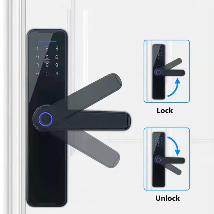 Lermom Wholesale Price Smart Tuya Lock Keyless Entry Anti-Theft Apartment Digital Fingerprint Door Lock