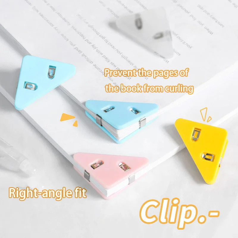 5 clip triangolari creative per fatture, clip per raccoglitori angolari in carta per libri, per scaffali da scrivania, cancelleria per ufficio, organizer da tavolo