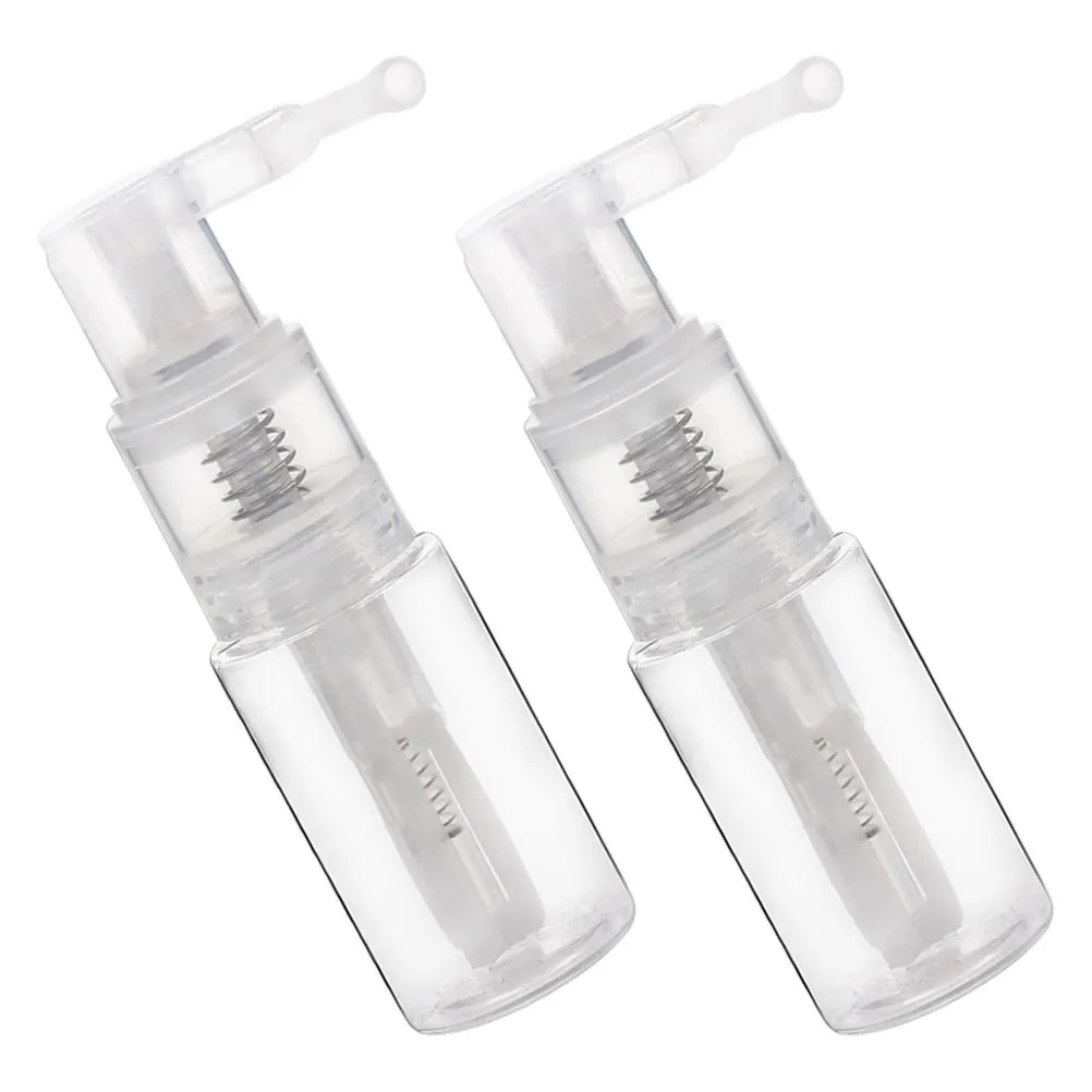 2 قطعة زجاجة رذاذ مسحوق المحمولة انفصال 35 مللي موزع الحيوانات الأليفة الشفاف السفر مسحوق الحاويات بخاخ رذاذ ناعم #1