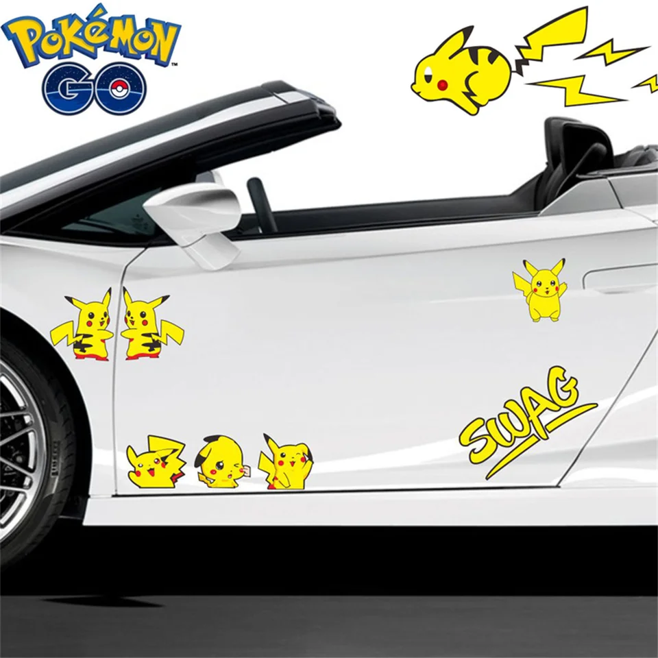 😍 Pega Y Sonríe: Pegatina Kawaii Pikachu Sapo Ute 4x4 - Calcomanía Para Coche, Ventana O Parachoques Pokémon