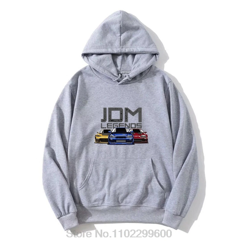 JDM Legends Oversized Hoodie Funny Men Initial D New Hoody Cotton Casual Cool Car Print Pullover Sweatshirt Hip Hop Streetwear