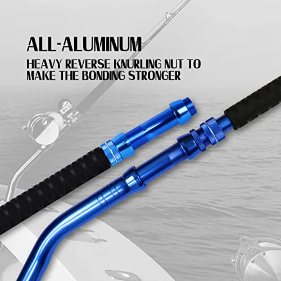 2 قطعة المياه المالحة في الخارج الثقيلة عازمة مستقيم بعقب التصيد قضيب الصيد الأسطوانة قضيب التقليدية قارب أعماق البحار الصيد P #5