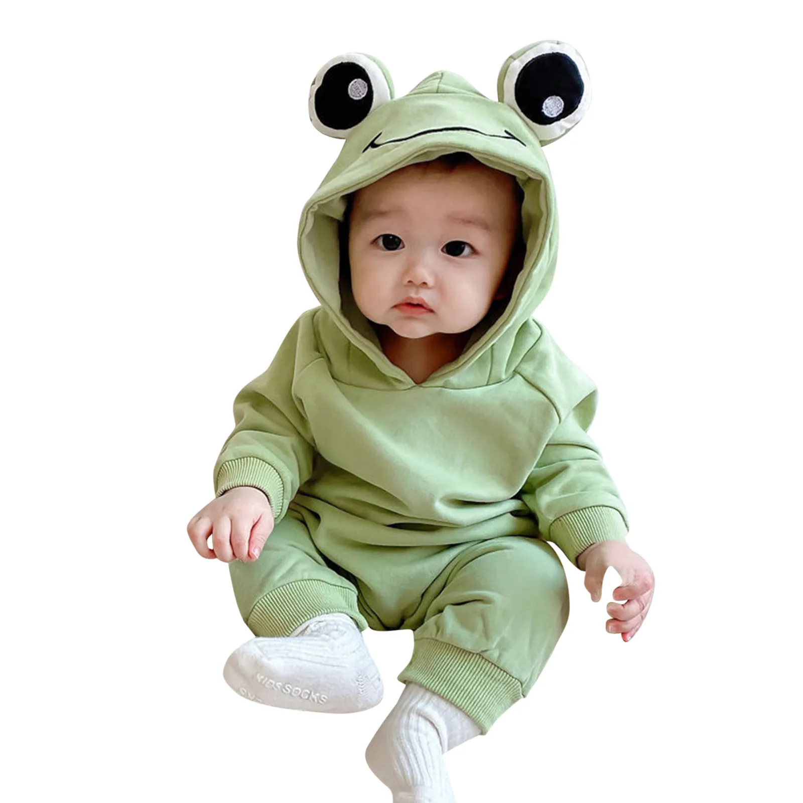 Knitted Baby Clothes for Boys Baby Cute Animal Jumpsuit 3D Frog Pajamas Newborn Infant Long Sleeve Hooded 3 6 Long Sleeve Romper