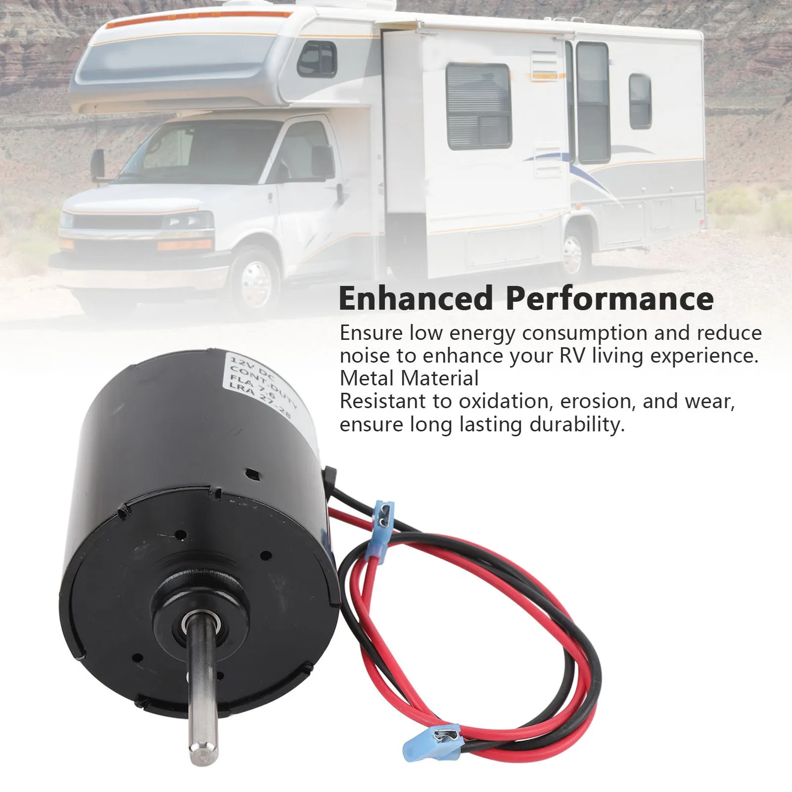 

RV Furnace Motor RV Heater Blower Motor 37697 12VDC Stable Performance Replacement for Atwood Hydro Flame RV Furnace Heater