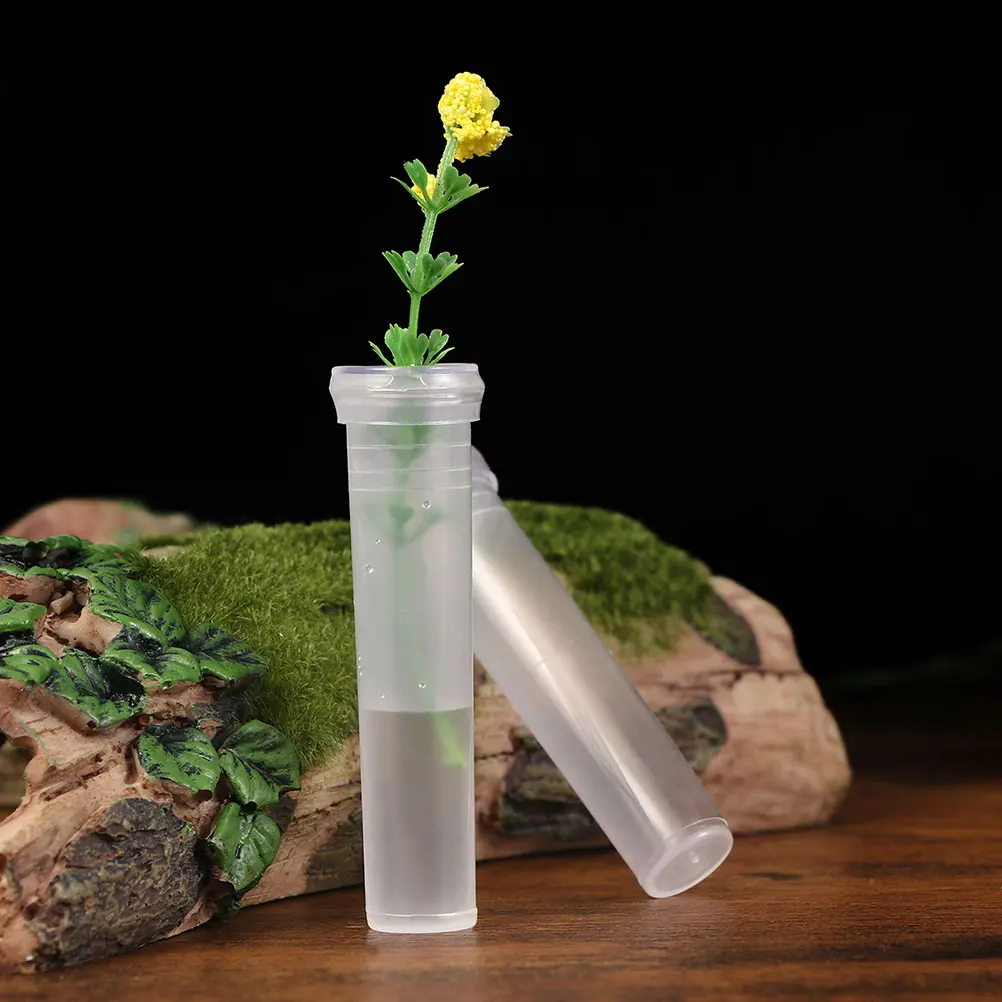 

20 Pcs Flower Nutrition Tube Transparent Eco Plastic For Arranging Long Flowers Water Container Floral Supplies