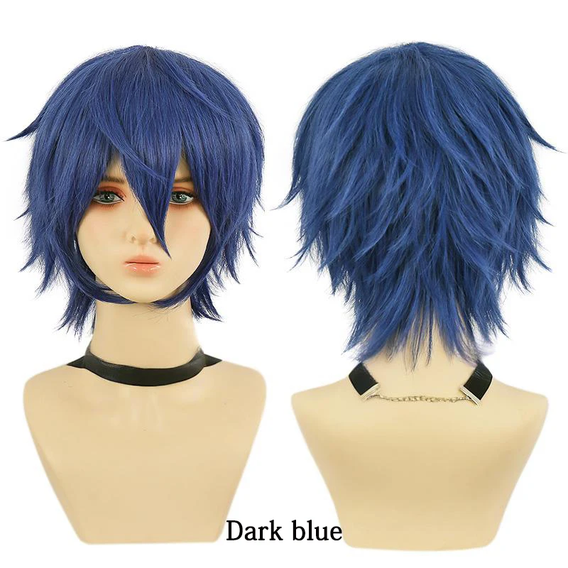 12-Inch Unisex Anime Cosplay Synthetic Hair, Colorful Anti-Curl, Halloween Carnival, Daily Party Performance, Wig Harajuku Style