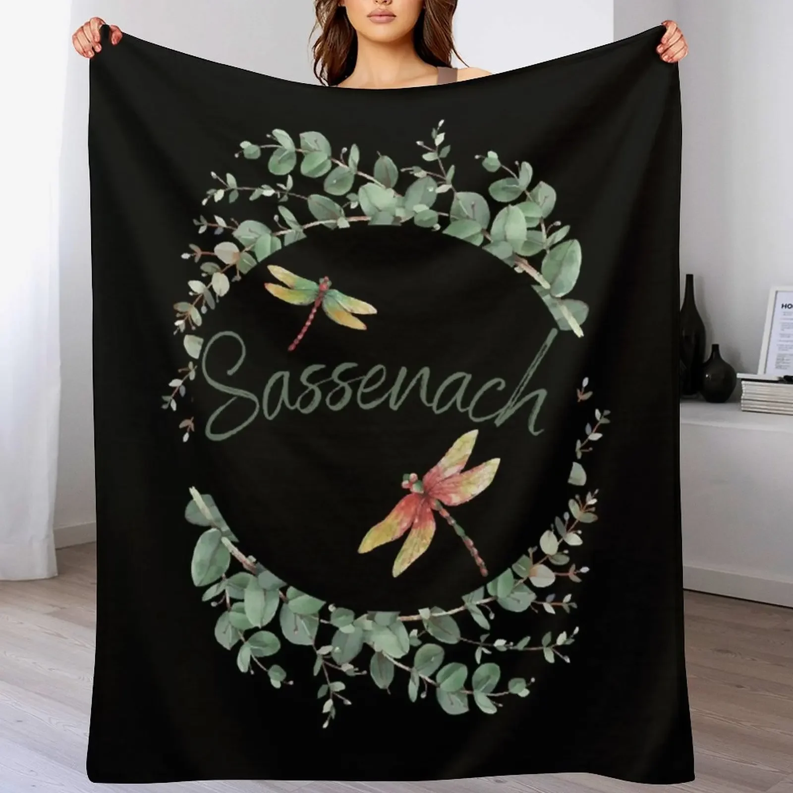 

Sassenach Dragonfly Throw Blanket Furry Decorative Beds Picnic christmas decoration Blankets