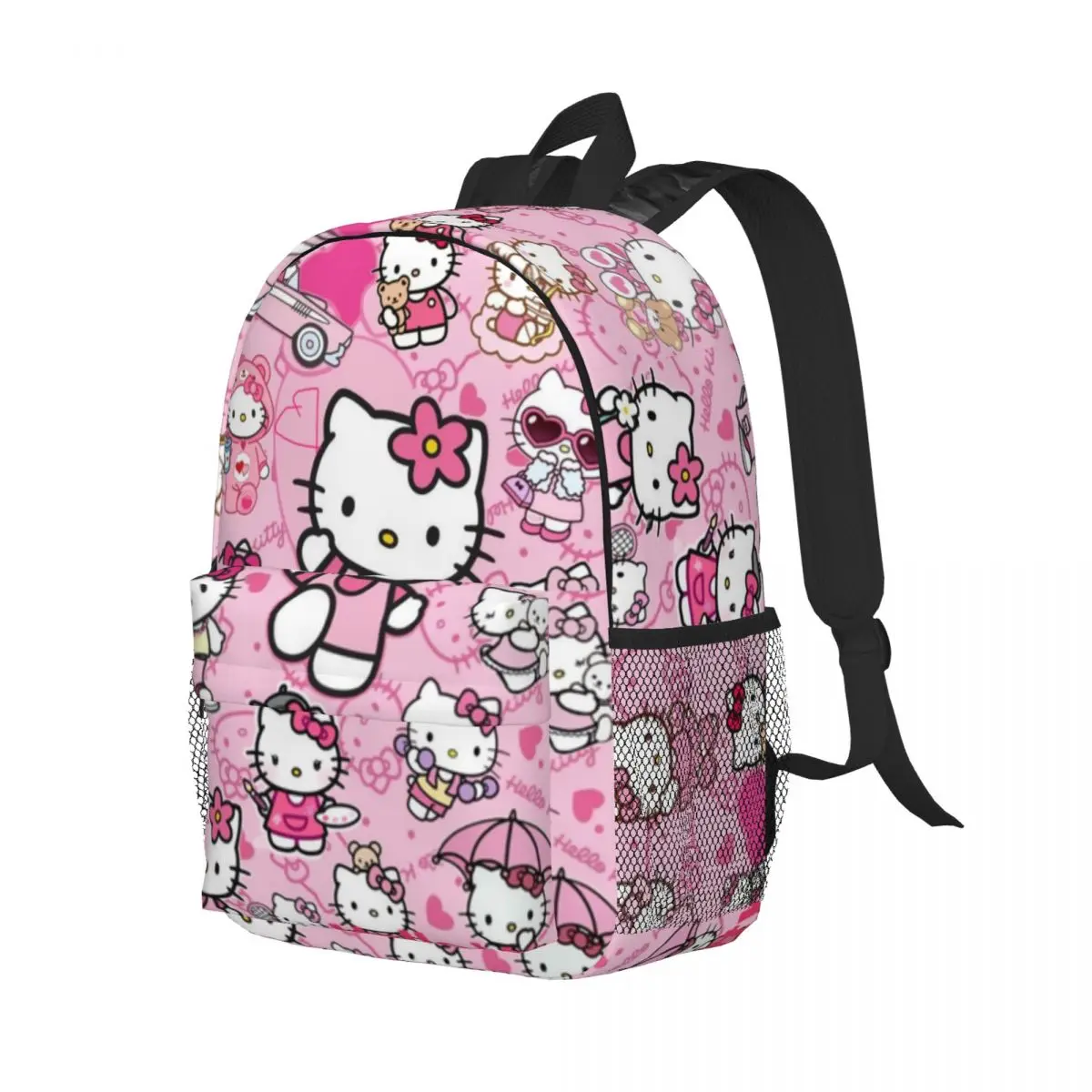 Hello Kitty For Girls Boys Large Capacity Student Backpack Lightweight waterproof Backpack 15inch