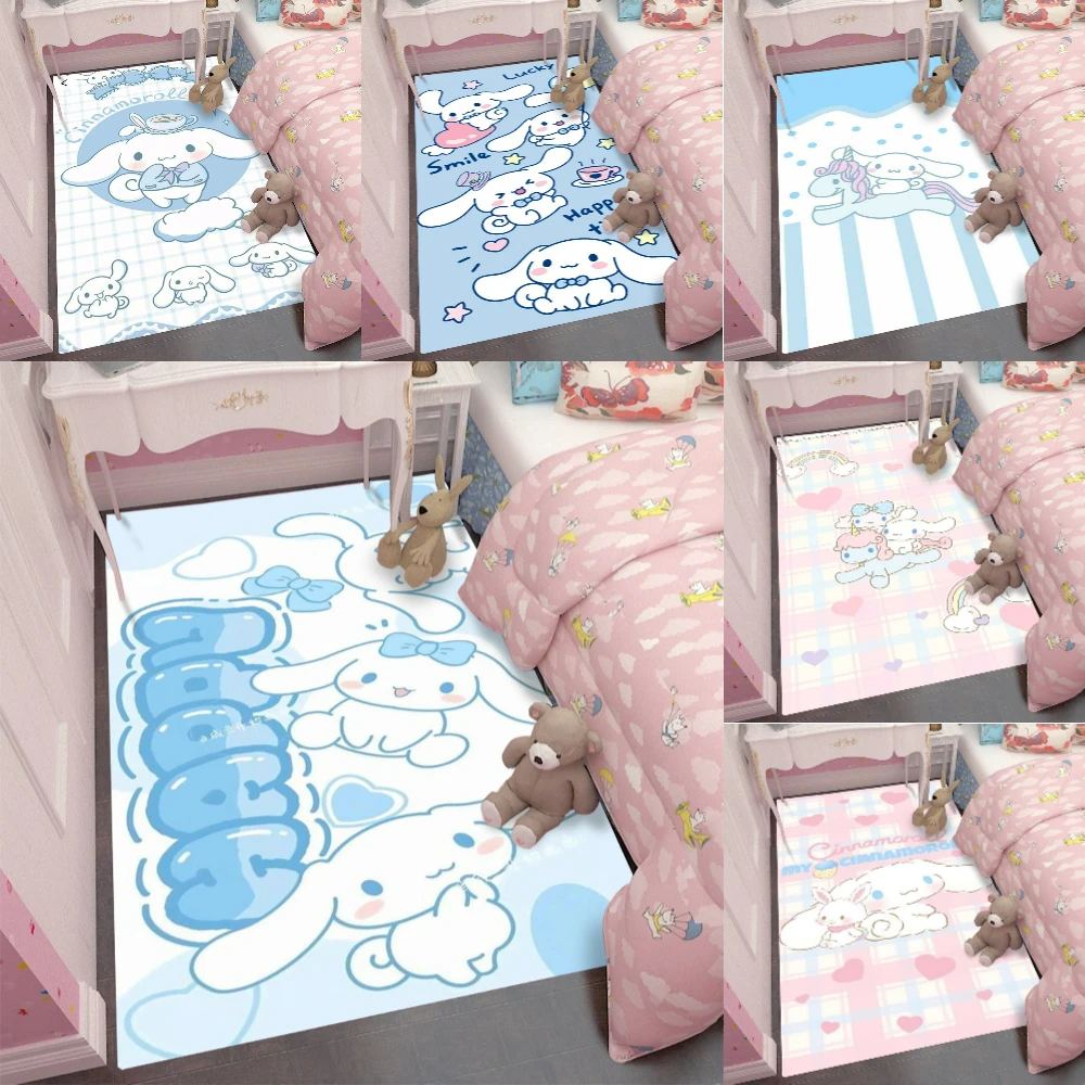 

MINISO Kawai Sanrio Cinnamon Carpet Girl's Bedroom Bedside Soft Rug Living Room Sofa Decor Rug Lounge Hallway Floor Mat Gift