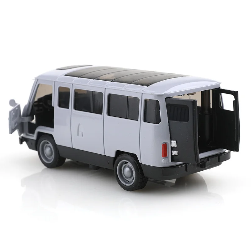 1/36 UAZ Travelers Alloy Bus Car Model Diecast Metal Traffic City Tour Vehicles Car Model Simulation Pull Back Children Toy Gift