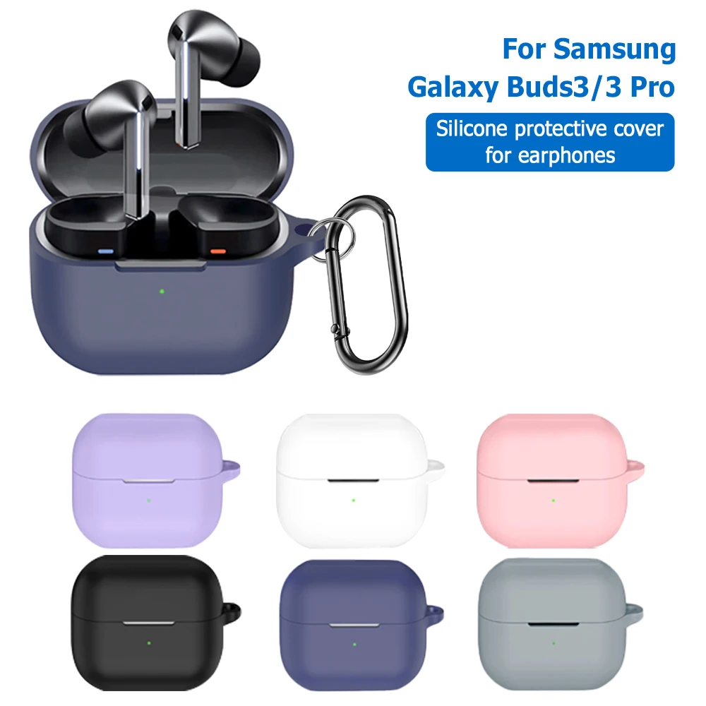 Silicone Case For Samsung Galaxy Buds 3 4 Pro Buds 3Pro 4Pro Earbuds Accessories Shockproof Cover With Keychain Coque Capa Funda