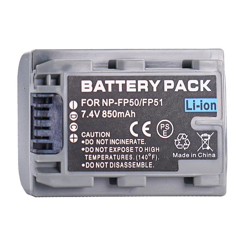 عالية الجودة NP-FP50 استبدال بطارية الكاميرا 7.4 فولت 850 مللي أمبير لسوني DCR-HC21E HC23E HC24E SR40E SR60E SR70E بطاريات ليثيوم #2