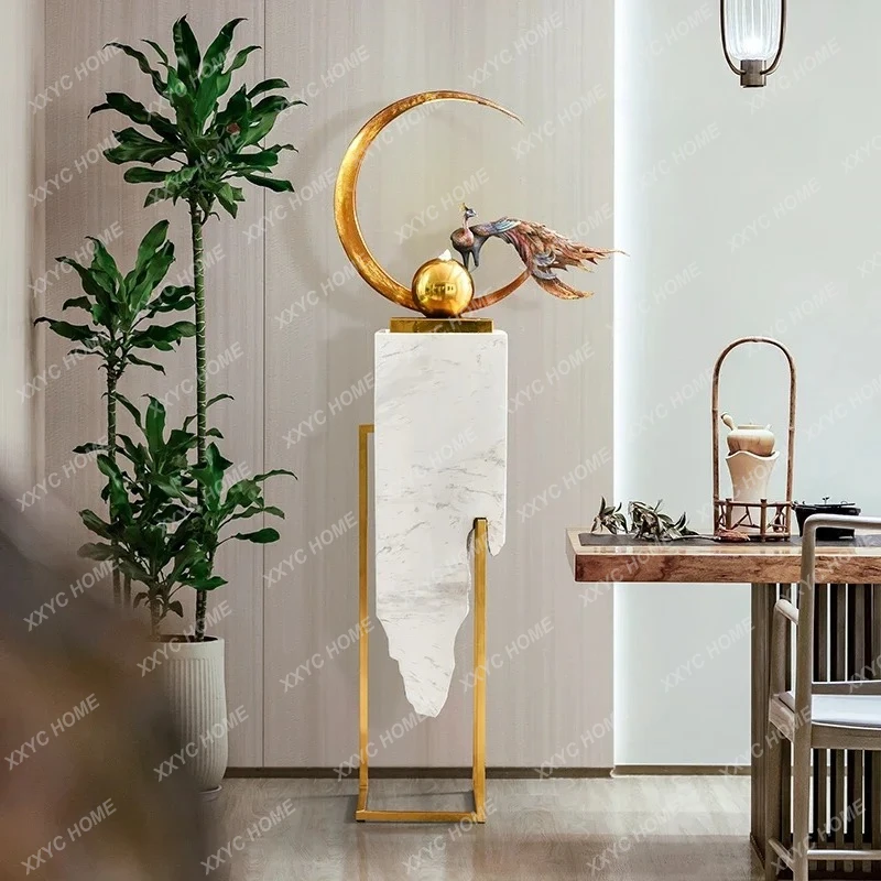 

A Modern flowing water ornament circulating water living room floor decoration water landscape TV cabinet sofa housewarming