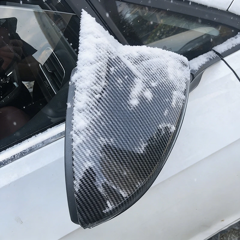 

Car Styling For Volkswagen GOLF 7 MK7 MK7.5 2014-2018 Rearview Mirror Cover Caps Trim With Horn Housing Auto Parts Accessories