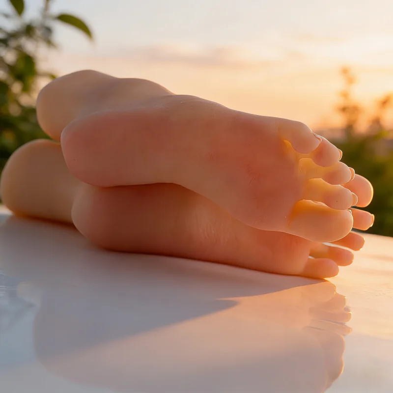 Simulation Small Size Child Foot Model Mannequin Silicone Lifelike Nail Practice Feet for Shoes And Sock Display