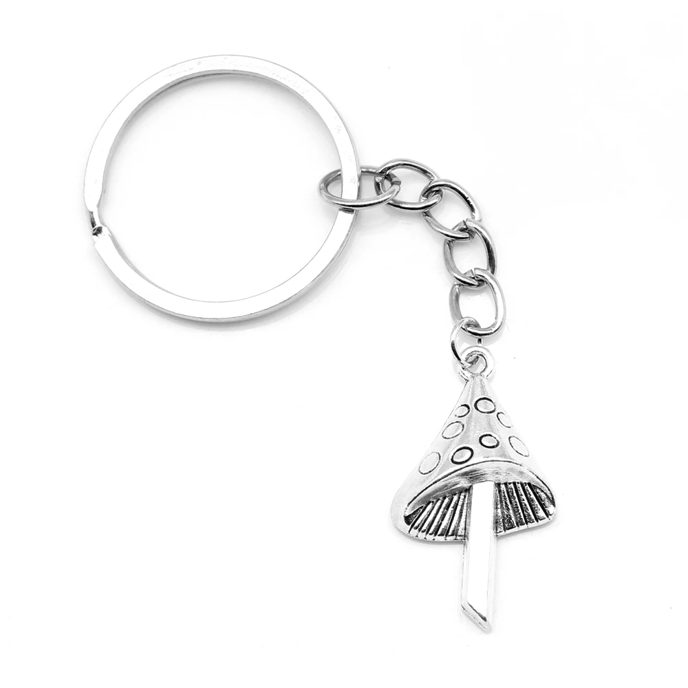 1 Piece Mushroom Key Ring Male Jewelry 17x30mm