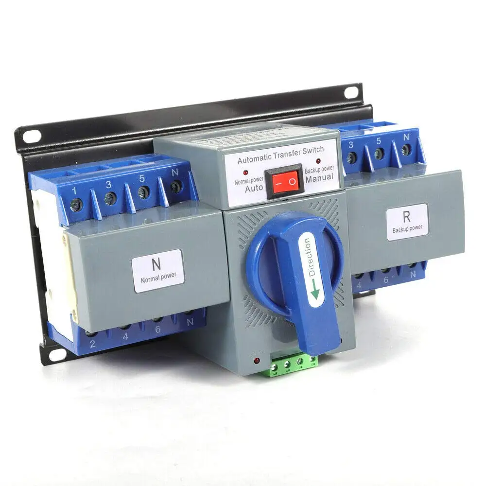 Image of Dual Power Automatische Transfer Schalter 4P 63A AC 220V Notstrom Schalter Last Schalter Doppel Transfer Schalter Leistungsschalter