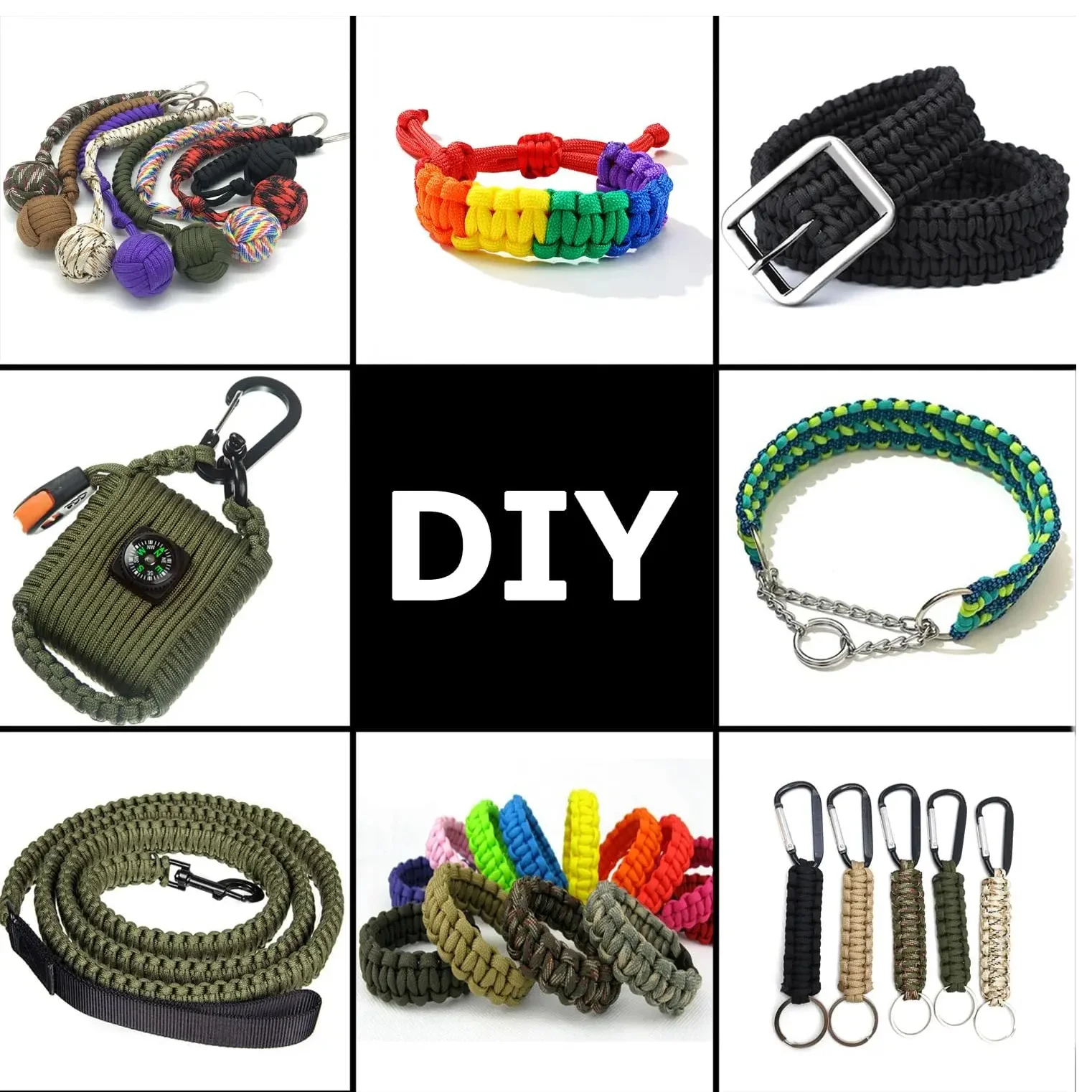 9 الأساسية 650lb Paracord 100 متر Dia.4mm العسكرية القياسية المظلة حبل خيمة الحبل اكسسوارات ل بقاء سوار DIY بها بنفسك صنع
