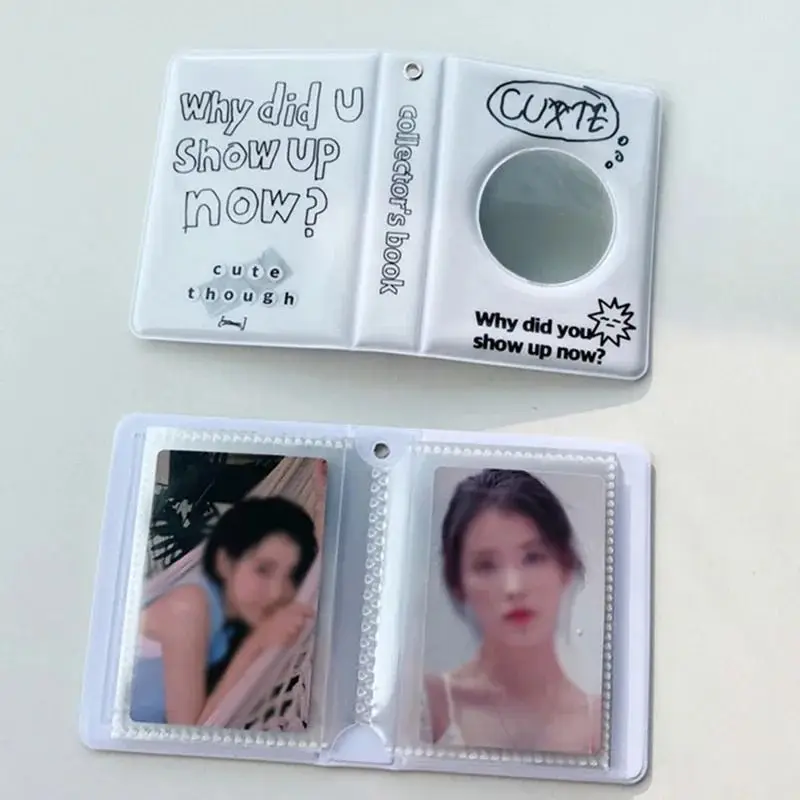 1/2 Pieces Photo Storage Album White Photo Holder DIY Binder Clips Mini PVC Photo Album Family Albums for Photos