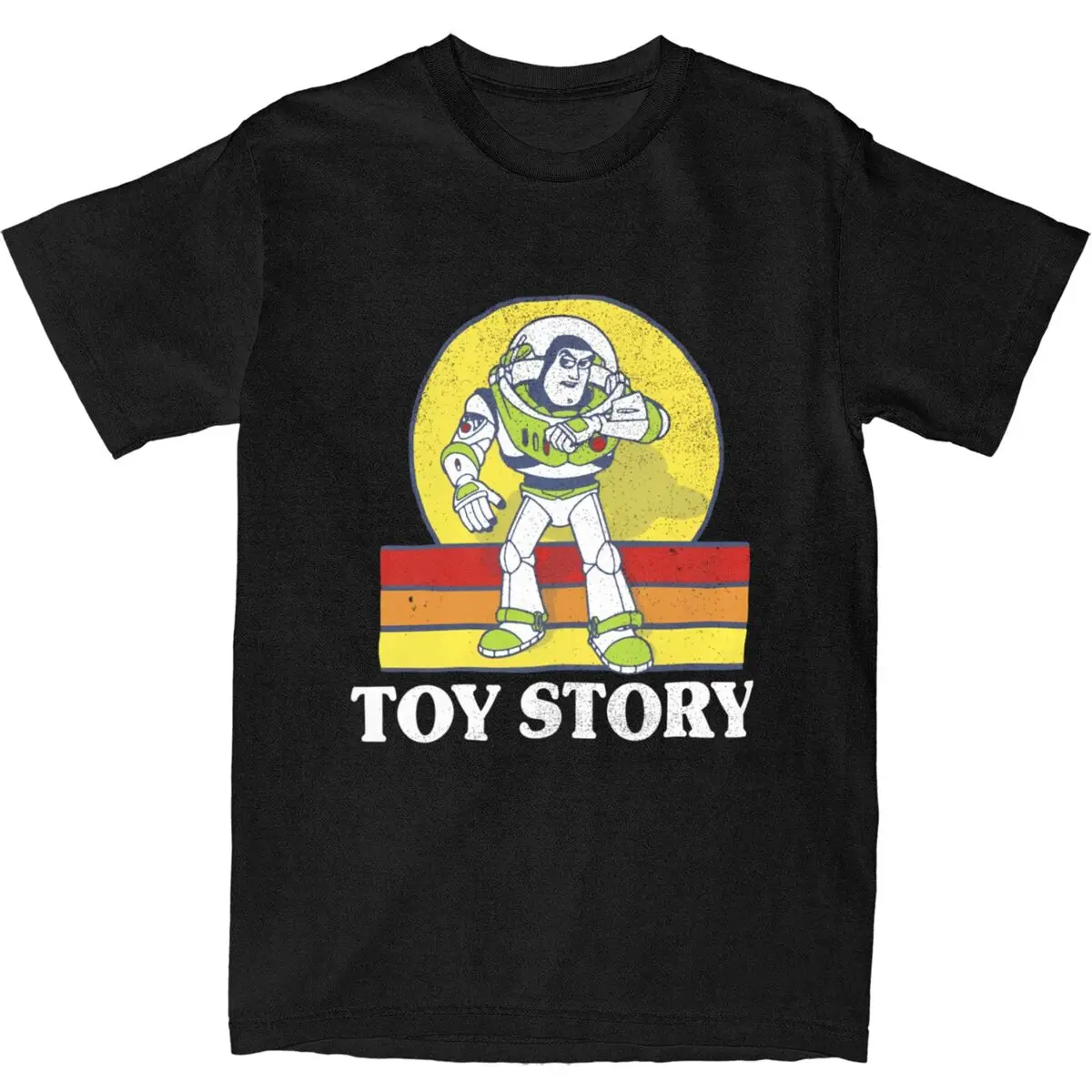 Pixar Toy Story Buzz Lightyear Retro Portrait Logo T-Shirts Harajuku Summer Tee Shirt Y2K Casual 100 Cotton Clothing Plus Size