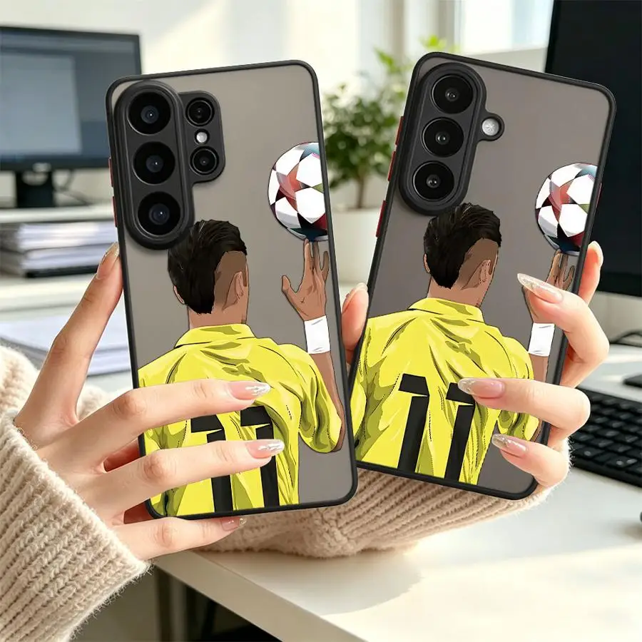 Football Finger Spin Funda Back Phone Cover Case for Samsung Galaxy S26 S25 Ultra S23 FE S20 FE S22 S21 S24 Plus Note 20 Ultra