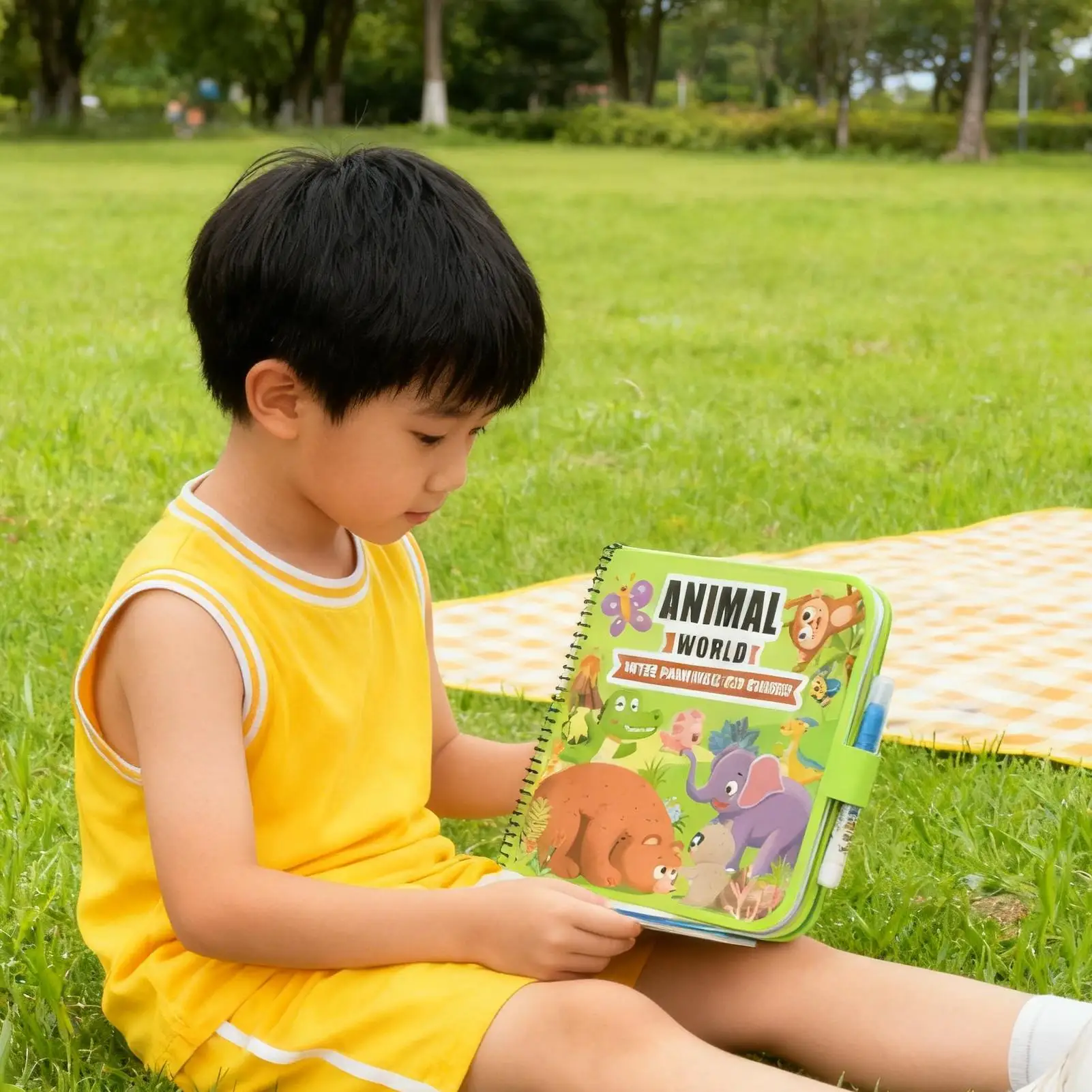 Libro da colorare ad acqua Attività prescolare senza disordinazione Giocattolo educativo Libro per scarabocchi ad acqua per bambini Ragazzi Ragazze Casa in età prescolare