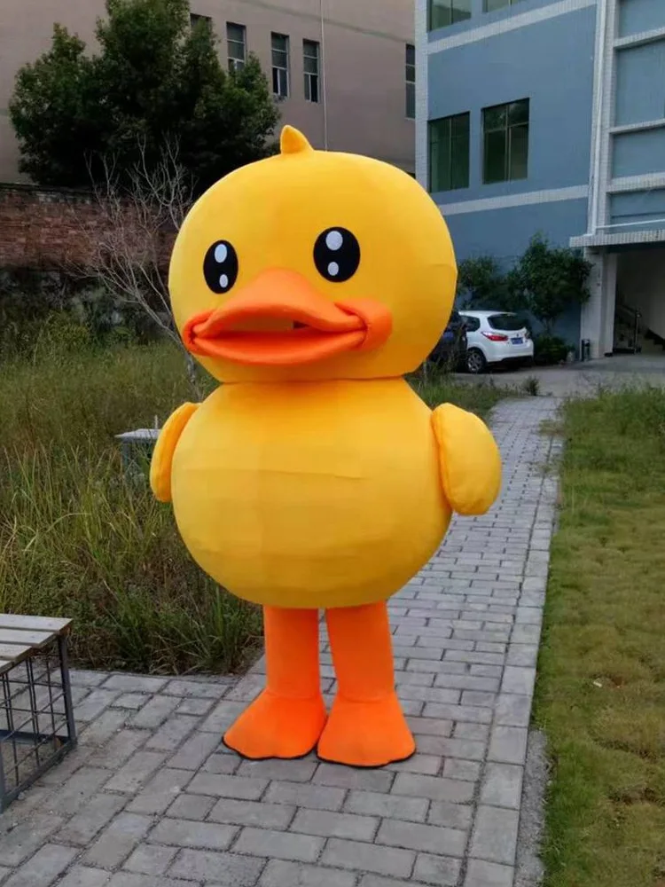 New Yellow Duck Mascot Costume Cartoon Character Cosplay Costume Carnival Festival Dress Outfit Adult Gift for Birthday Party