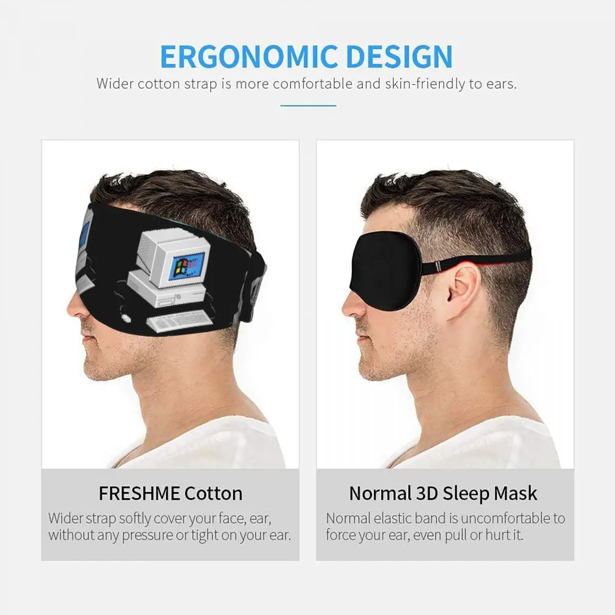 Windows Vaporwave sleep eye mask Light Blocking Portable Eye Cover for Girls Boys Home Sleeping Party Gift Eyeshade eyepatch view 5