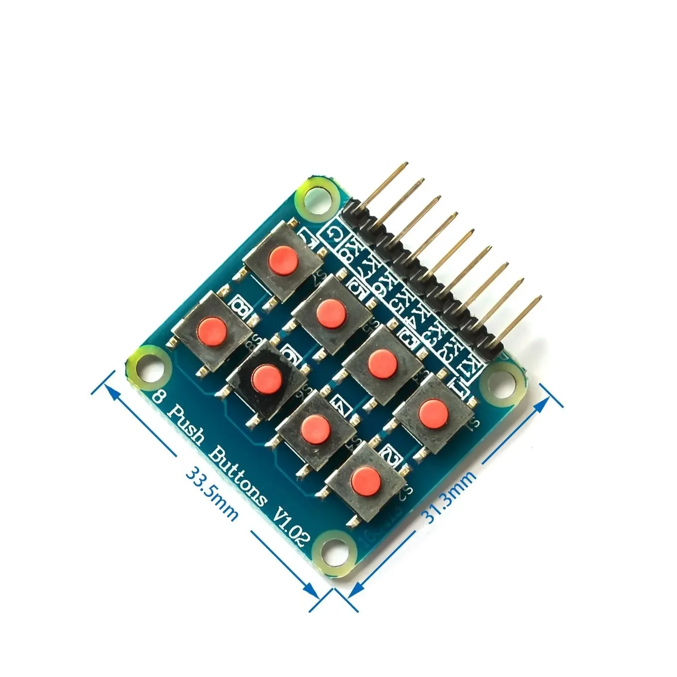 2x4- Keypad- 4x2 Keypad 8 Push Buttons V1.00 Key Board Matrix Keyboard Button for Arduino AVR PIC 2*4 Module AVR PIC