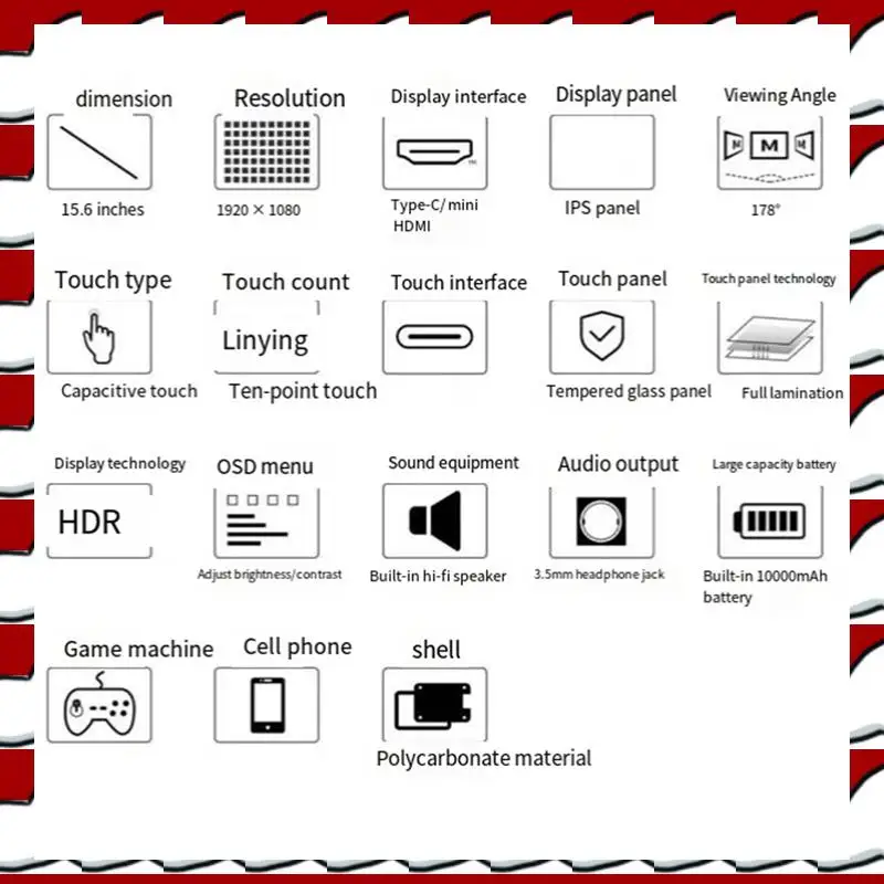 

T35C For Waveshare 15.6Inch LCD Touch Monitor (C), 1920 × 1080 Full HD, IPS Screen Optical Bonding Toughened Glass Panel EU PLUG