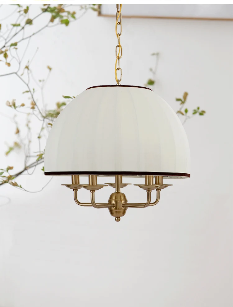 

French Design Neoclassical Medieval Cream Pendant Light Led E27 Vintage Nordic Hanging Lamp Restaurant Bedroom Study Homestay