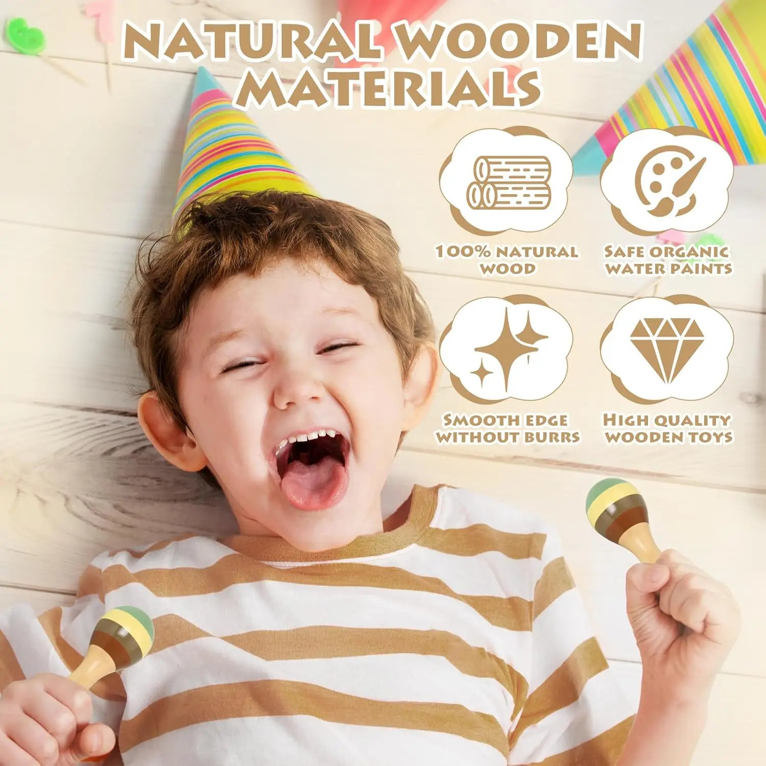 Instrumenty muzyczne dla maluchów Montessori drewniane 6/8 sztuk zestaw instrumentów perkusyjnych lub dzieci dziecko przedszkole edukacyjna zabawka muzyczna