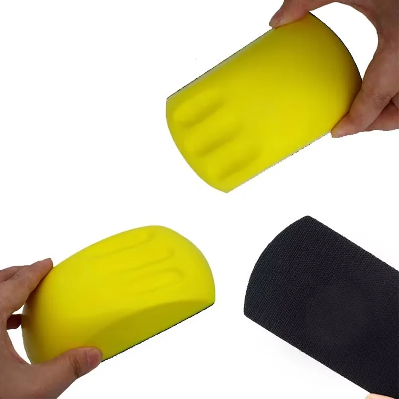 Almohadillas de lijado de respaldo de bloque de lijado Manual, discos de lijado de papel de lija para trabajo de madera, bucle de gancho de pulido Manual, 6 pulgadas