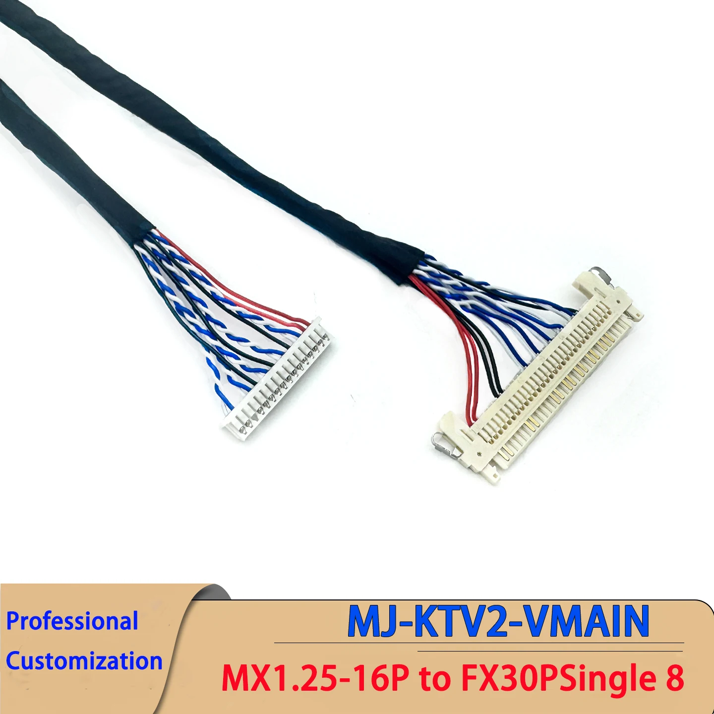 

MX1.25-16P to FIX30P Single 8-Screen Cable Connector for 18.5-inch Low-Resolution Samsung White Card Karaoke Machine KTV Audio